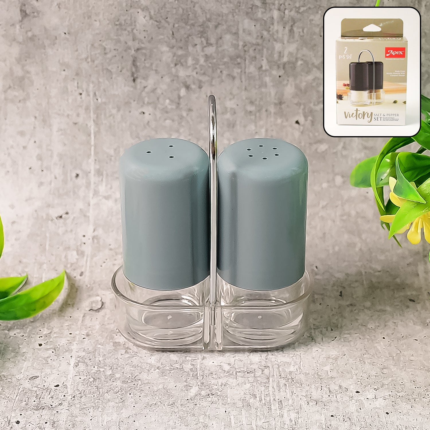 Apex Victory Salt & Pepper Dispenser Set – 2 Pcs Acrylic Seasoning Shaker Apex Victory Salt & Pepper Dispenser Set – 2 Pcs Acrylic Seasoning Shaker